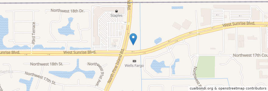 Mapa de ubicacion de TD Bank en United States, Florida, Broward County.