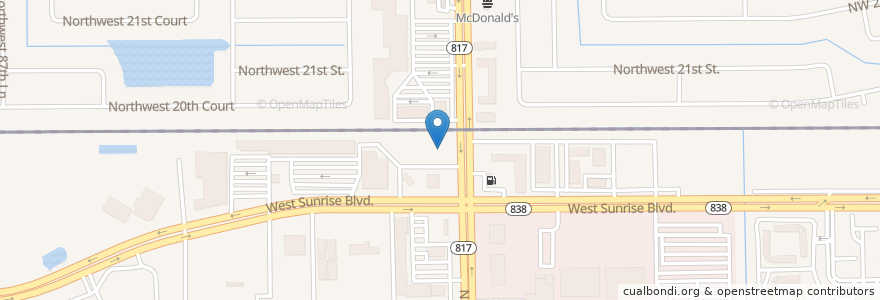 Mapa de ubicacion de Arby's en Amerika Syarikat, Florida, Broward County.