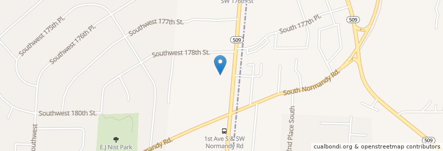 Mapa de ubicacion de Archie's en アメリカ合衆国, ワシントン州, King County, Normandy Park, Burien.