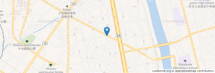 Mapa de ubicacion de 二代目 清鮨 en 日本, 东京都/東京都, 江戸川区.