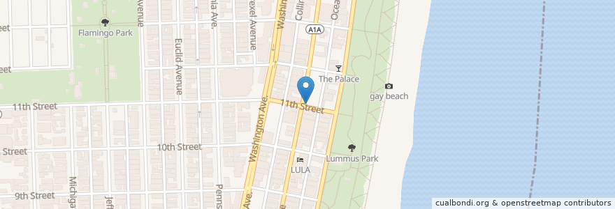Mapa de ubicacion de Naked Taco en ایالات متحده آمریکا, فلوریدا, شهرستان میامی-دید، فلوریدا, میامی بیچ، فلوریدا.