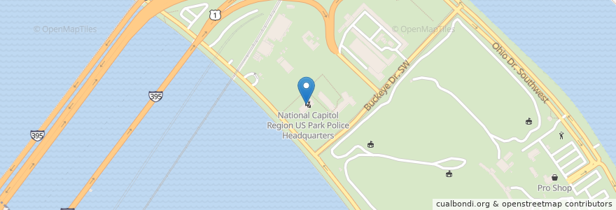 Mapa de ubicacion de National Capitol Region US Park Police Headquarters en 미국, 워싱턴 D.C., 워싱턴.