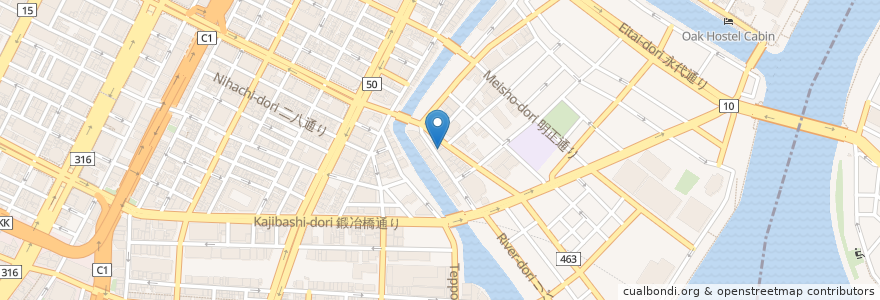 Mapa de ubicacion de ナワブ en Japon, Tokyo, 中央区.