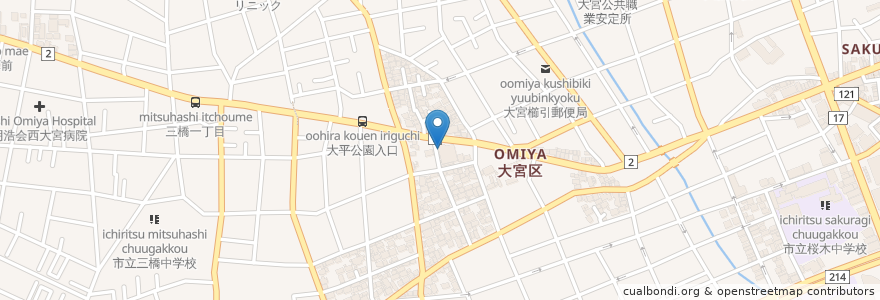 Mapa de ubicacion de コメダ珈琲店大宮上小町店 en 日本, 埼玉県, さいたま市, 大宮区.