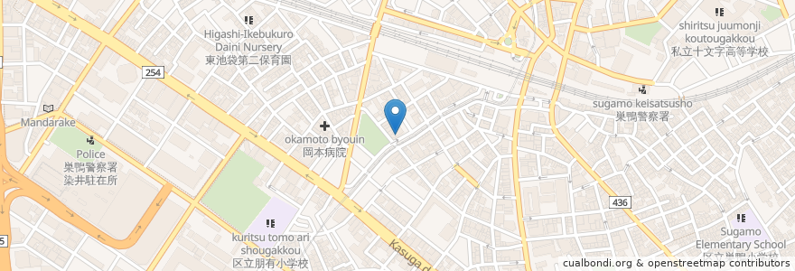 Mapa de ubicacion de どんぶり処 en Giappone, Tokyo, Toshima.