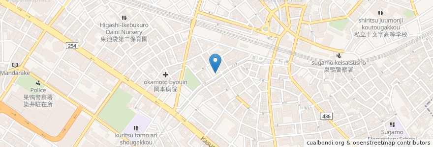 Mapa de ubicacion de 南大塚整形外科 en Japan, Tokyo, Toshima.