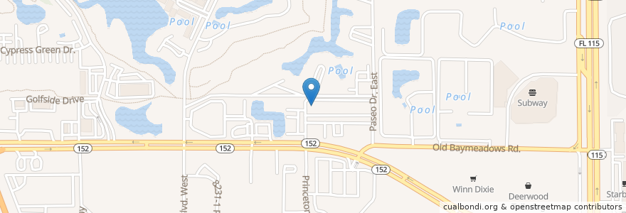 Mapa de ubicacion de Pattaya Thai Grille en Amerika Syarikat, Florida, Duval County, Jacksonville.