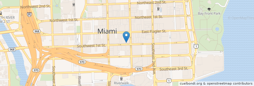 Mapa de ubicacion de Cafe Galleria en 미국, 플로리다주, 마이애미데이드 군, 마이애미.