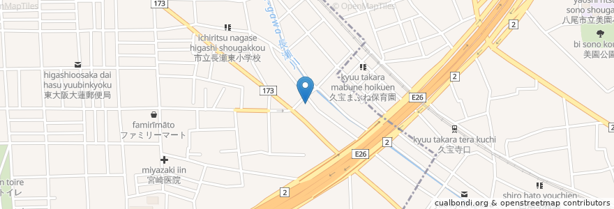 Mapa de ubicacion de 大親寺 en 日本, 大阪府, 八尾市.