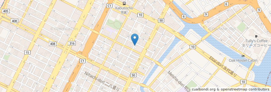 Mapa de ubicacion de 由丸らーめん en Japon, Tokyo, 中央区.