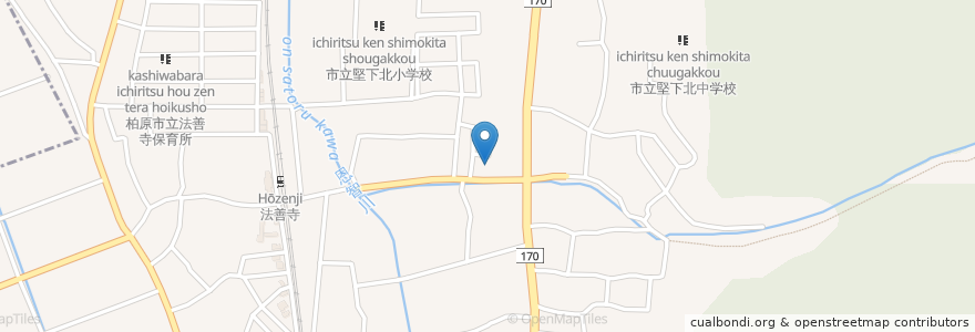 Mapa de ubicacion de 白岩内科医院 en Japan, Osaka Prefecture, Yao, Kashiwara.