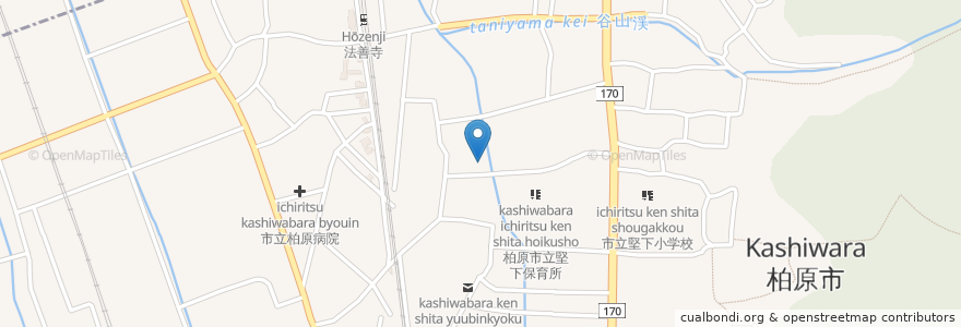 Mapa de ubicacion de すし善 en Japon, Préfecture D'Osaka, 八尾市, 柏原市.