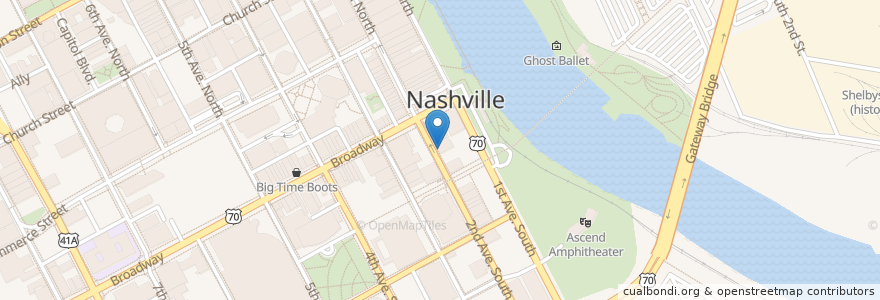 Mapa de ubicacion de Headquarters Beercade en 미국, 테네시, Nashville-Davidson.