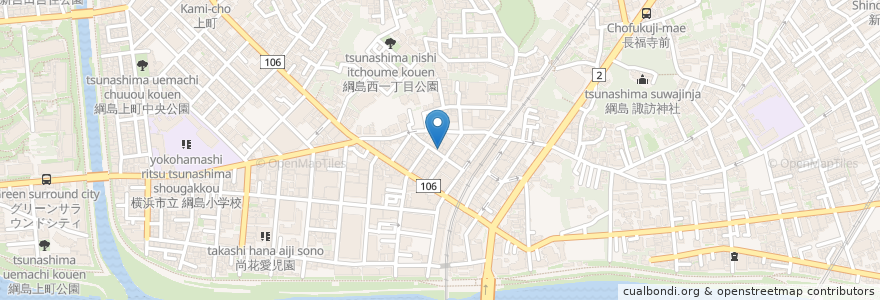 Mapa de ubicacion de 日高屋 en 日本, 神奈川県, 横浜市, 港北区.