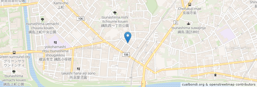 Mapa de ubicacion de 海鮮三崎港 en Japon, Préfecture De Kanagawa, 横浜市, 港北区.