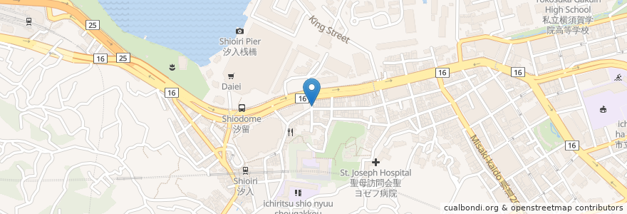 Mapa de ubicacion de SURFTACO en Japan, Kanagawa Prefecture, Yokosuka.