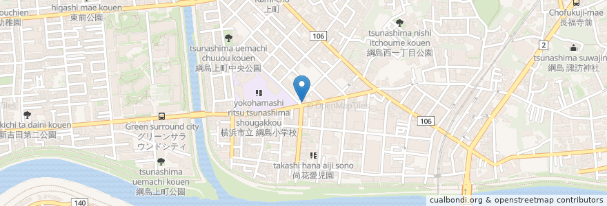 Mapa de ubicacion de あまの屋 丼丸 en Japon, Préfecture De Kanagawa, 横浜市, 港北区.