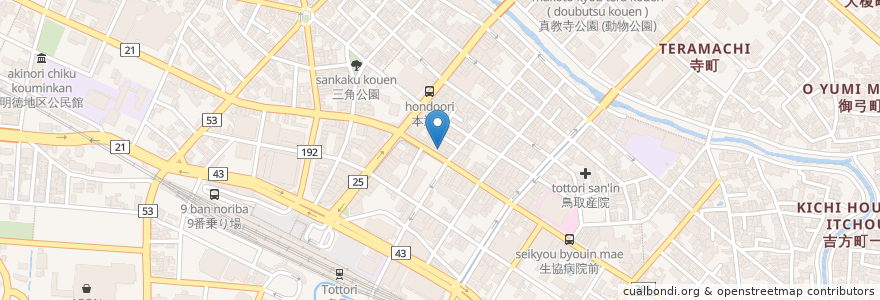 Mapa de ubicacion de 大森タクシー(株) en 日本, 鳥取県, 鳥取市.