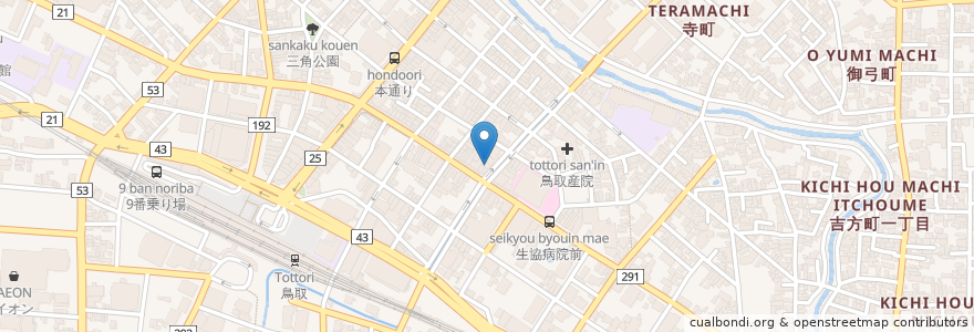 Mapa de ubicacion de れんが亭 en ژاپن, 鳥取県, 鳥取市.