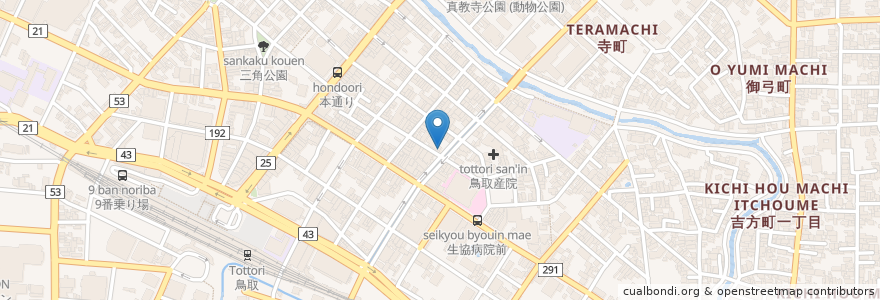 Mapa de ubicacion de こうりん坊 en 일본, 돗토리현, 鳥取市.