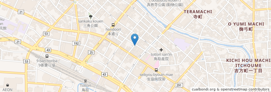 Mapa de ubicacion de 川の瀬 en Japan, 鳥取県, 鳥取市.