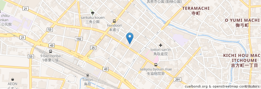 Mapa de ubicacion de 溶岩焼肉　SHO en Japón, Prefectura De Tottori, 鳥取市.