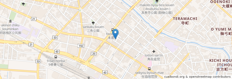 Mapa de ubicacion de お酒処　多味 en ژاپن, 鳥取県, 鳥取市.