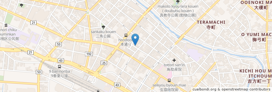 Mapa de ubicacion de 鉄板焼　もみの木 en 일본, 돗토리현, 鳥取市.