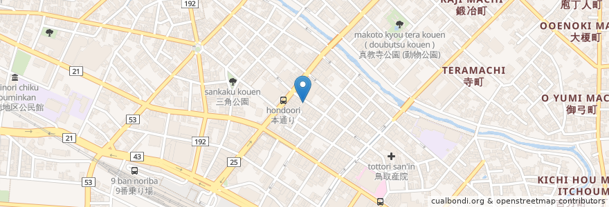 Mapa de ubicacion de 名代　笹すし en Japan, Präfektur Tottori, 鳥取市.