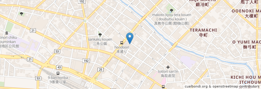 Mapa de ubicacion de ひょっと子 en Japon, Préfecture De Tottori, 鳥取市.
