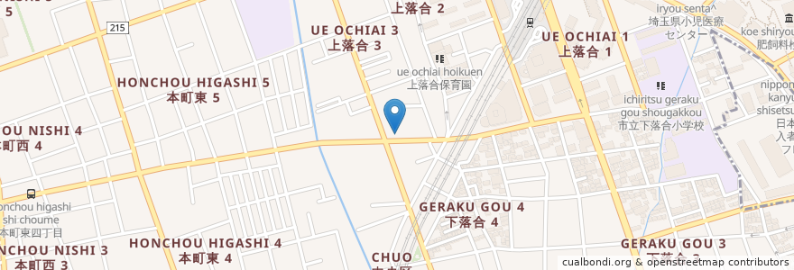Mapa de ubicacion de Asha en Japan, 埼玉県, さいたま市, 中央区.