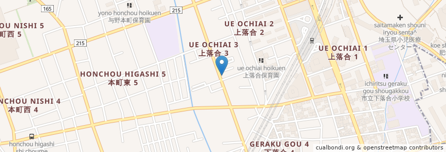 Mapa de ubicacion de 濱田診療所 en Япония, Сайтама, Сайтама, 中央区.