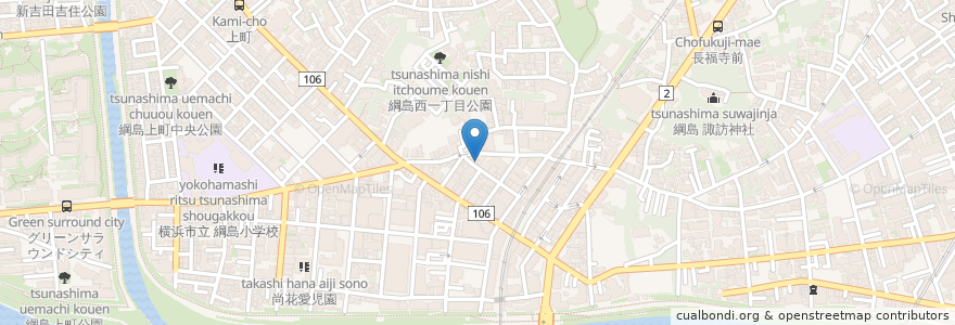 Mapa de ubicacion de 海の家 en Japón, Prefectura De Kanagawa, Yokohama, Kohoku.