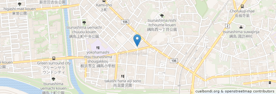 Mapa de ubicacion de いたり家 en Japonya, 神奈川県, 横浜市, 港北区.