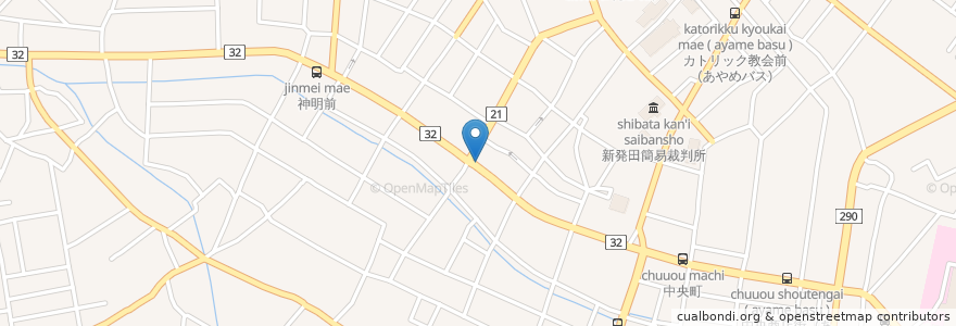 Mapa de ubicacion de 菅原薬局 en Japón, Prefectura De Niigata, 新発田市.