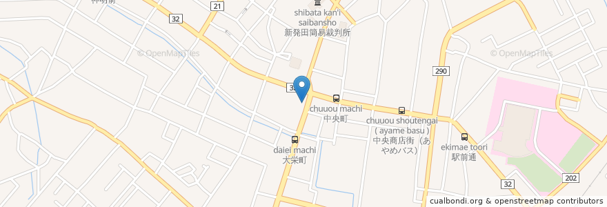 Mapa de ubicacion de シンガポール食堂 en 日本, 新潟県, 新発田市.