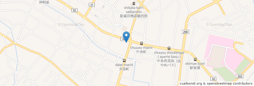 Mapa de ubicacion de カワイ音楽教室 en 日本, 新潟県, 新発田市.