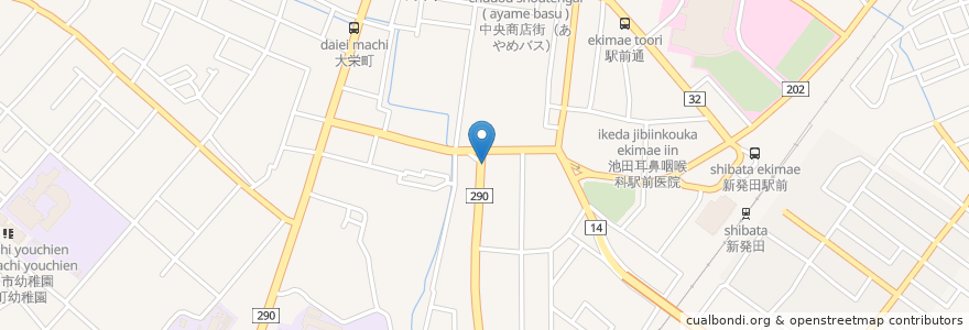 Mapa de ubicacion de カラオケホール朝斐 en 日本, 新潟県, 新発田市.