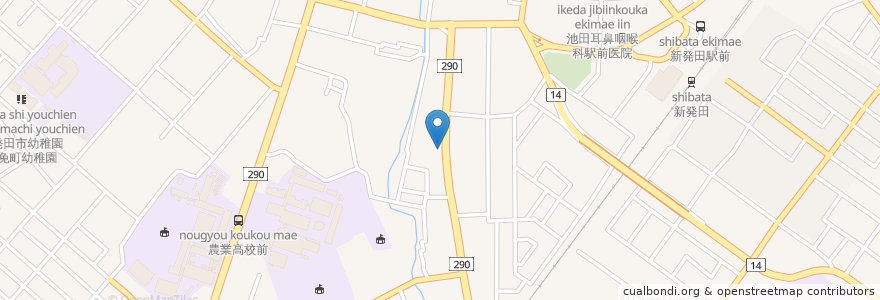 Mapa de ubicacion de 田中医院 en 일본, 니가타현, 新発田市.