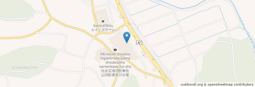 Mapa de ubicacion de なめがわモール歯科 en Japon, Préfecture De Saitama, 比企郡, 滑川町.
