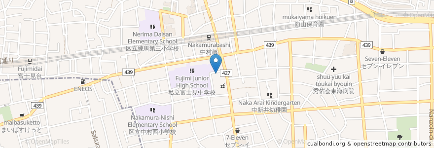Mapa de ubicacion de わだ内科クリニック en Japan, 東京都, 練馬区.