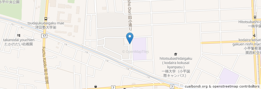 Mapa de ubicacion de 小平浴場 en 日本, 东京都/東京都, 小平市.