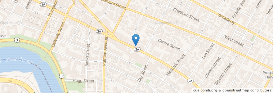 Mapa de ubicacion de Flame Hot Pot & Sushi en Stati Uniti D'America, Massachusetts, Middlesex County, Cambridge.