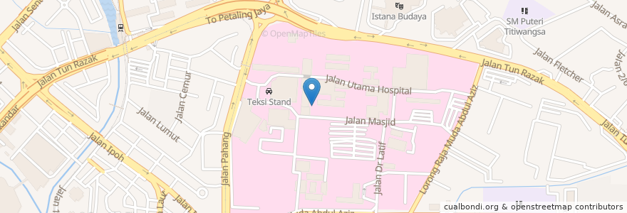 Mapa de ubicacion de Institut Perubatan Forensik Negara (IPFN) en Malasia, Selangor, Kuala Lumpur.