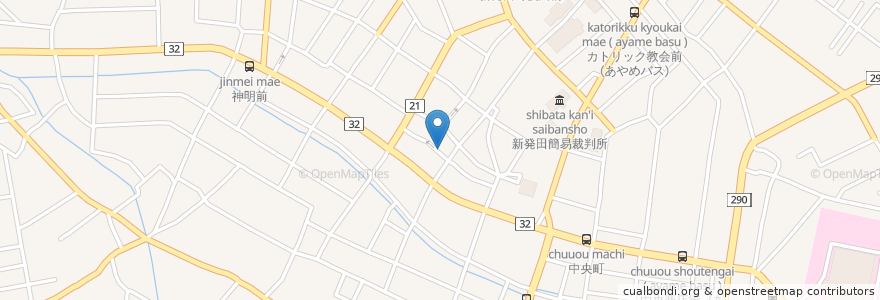 Mapa de ubicacion de 鮨 江戸分久作 en 日本, 新潟県, 新発田市.
