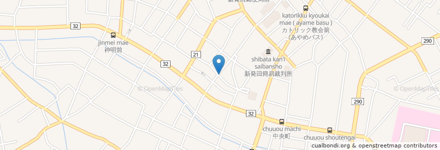 Mapa de ubicacion de カラオケパブ メロディー en Japan, Präfektur Niigata, 新発田市.