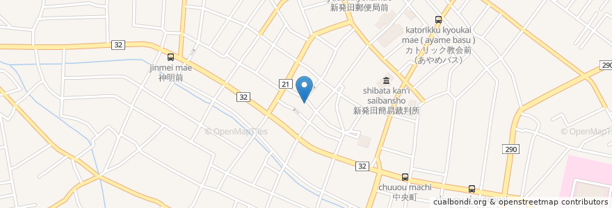 Mapa de ubicacion de 和利館 en 日本, 新潟県, 新発田市.