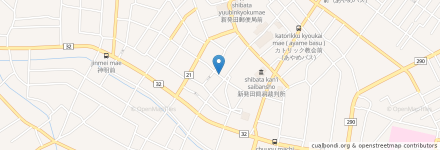 Mapa de ubicacion de コーヒーハウス らたん en Япония, Ниигата, 新発田市.