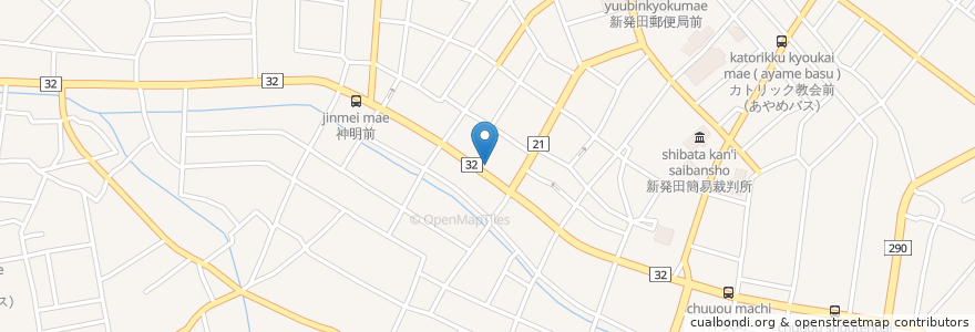 Mapa de ubicacion de 岡三にいがた証券 en 日本, 新潟県, 新発田市.