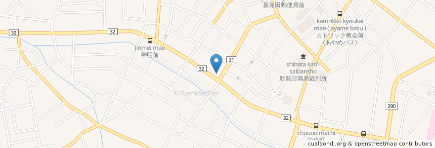 Mapa de ubicacion de ナビ個別指導学院 en 日本, 新潟県, 新発田市.
